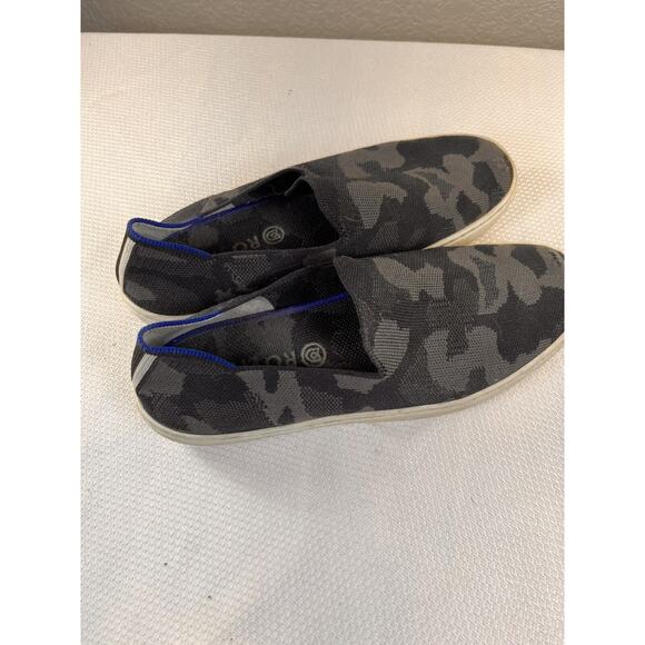 Rothy's The Original Black & Gray Camo Fabric Slip On Loafer Shoes Womens US 9 - Picture 2 of 7